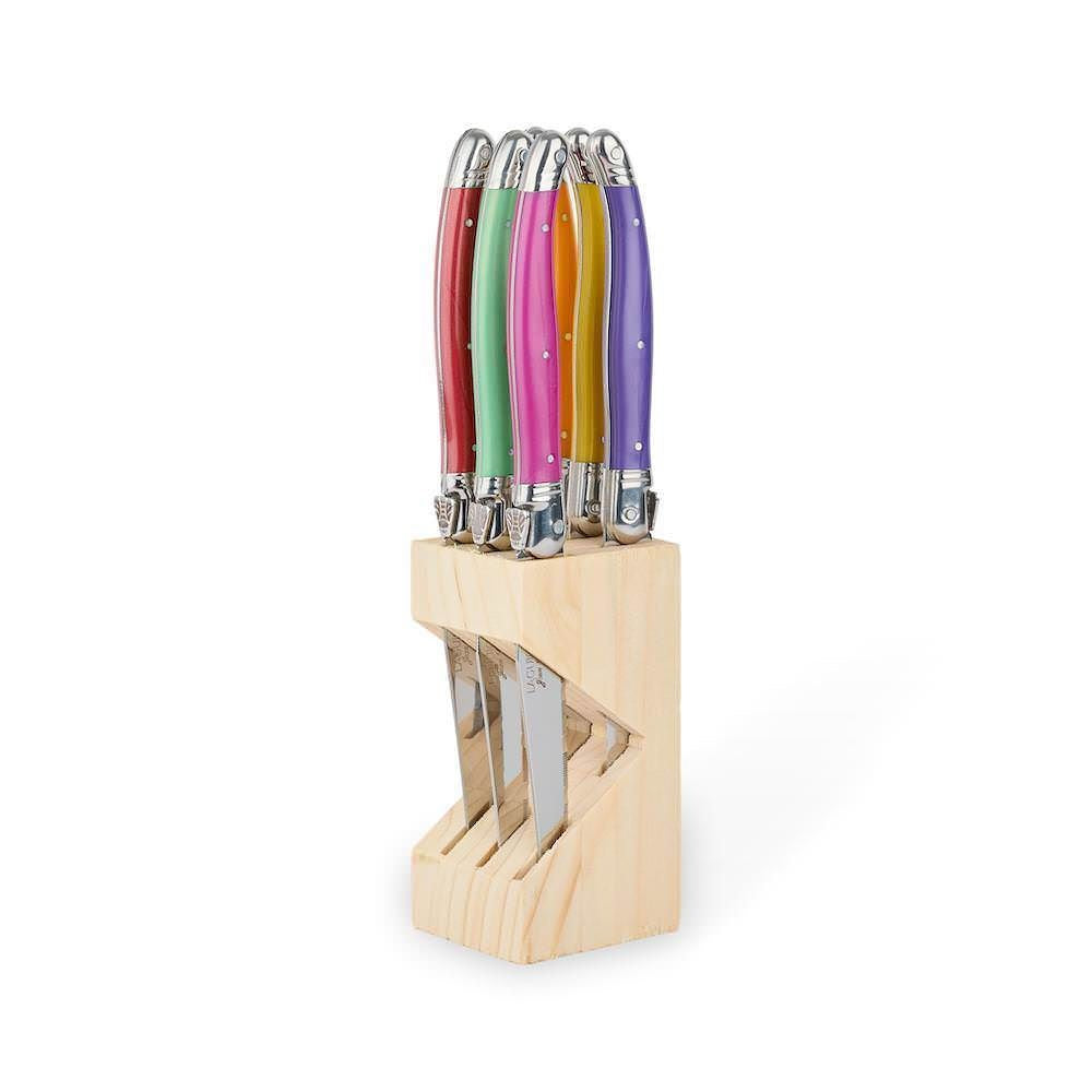 Boxed Set For 6 White Steak Knives