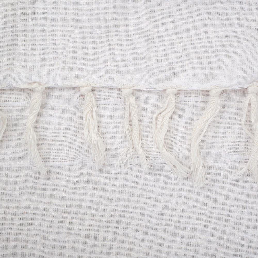 Tablecloth White Lines/Fringes