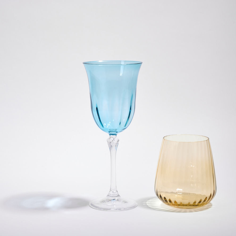 Pastel Colored Wine Glasses, Set of 6