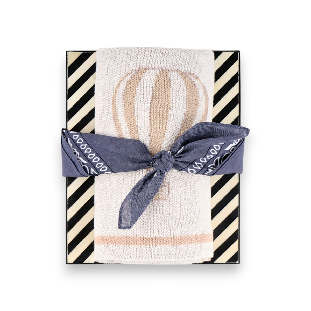 Black Picture Frame & Knitted Blanket Baby Gift Set
