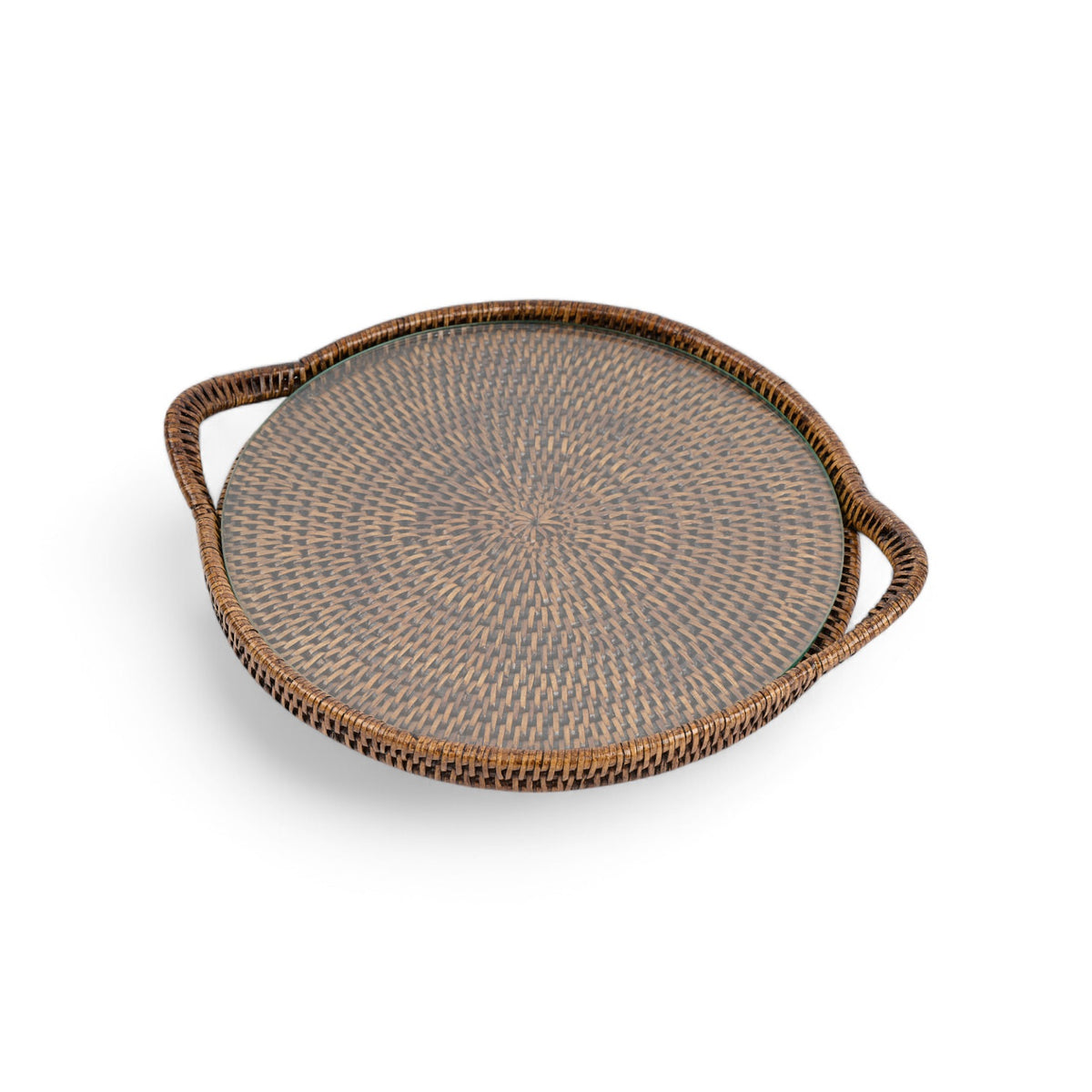 Rattan Cheese/Serving Platter
