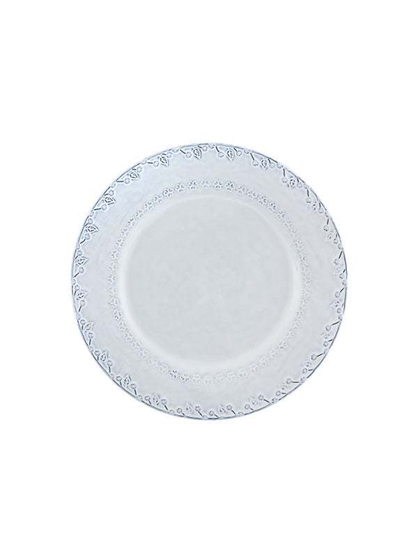Verde Flower White Plate