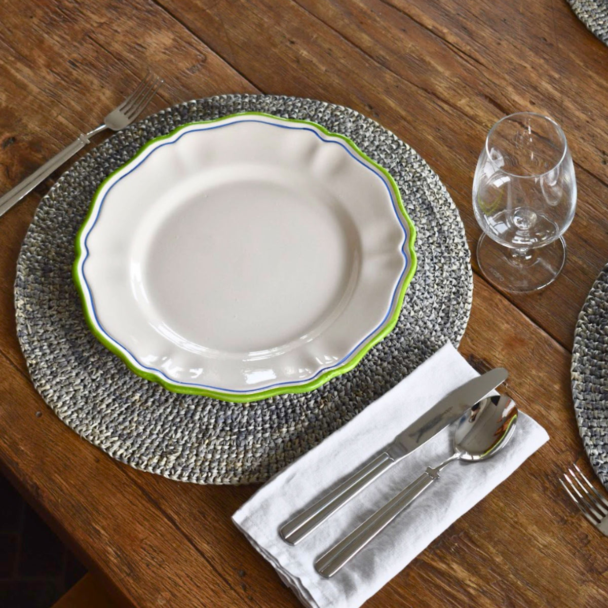 צלחת ארוחת ערב פרימוורה 2 פסים 28 ס״מ