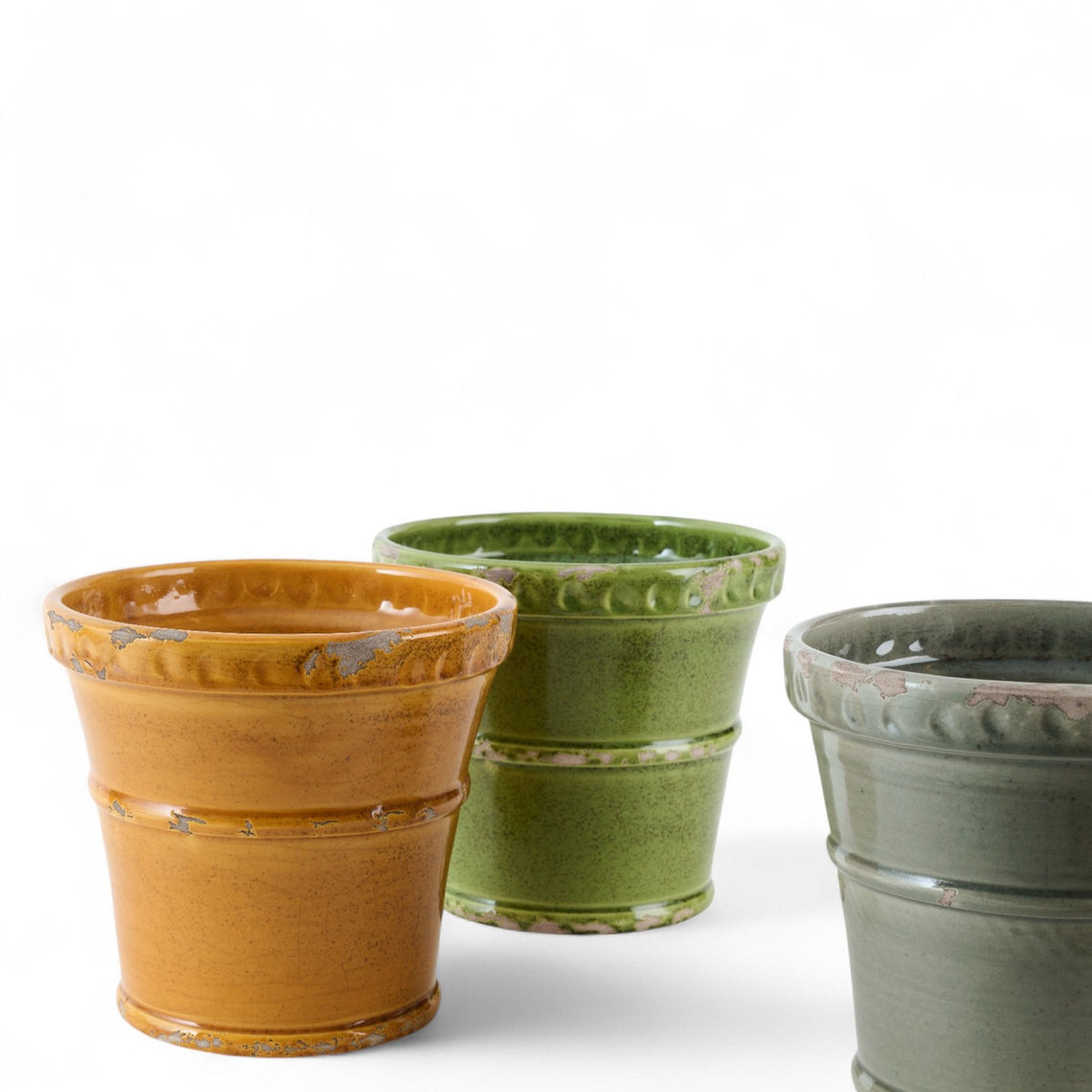 Pompeii Crackle Glaze Planter- 16cm