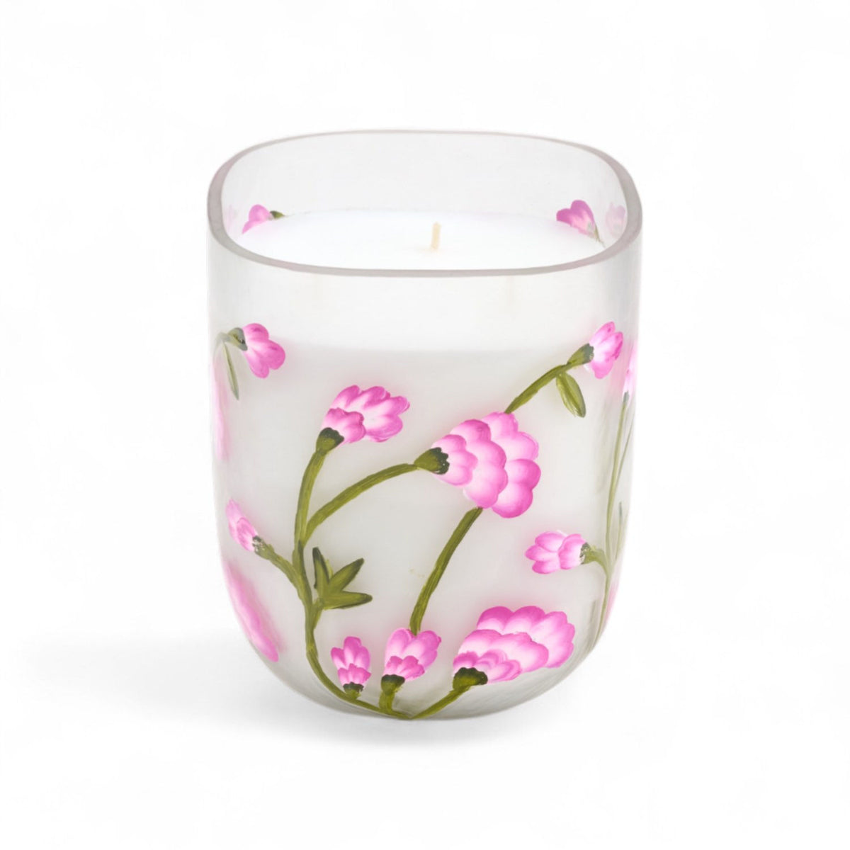 Marigold Flowers Square Candle with Santal Scent