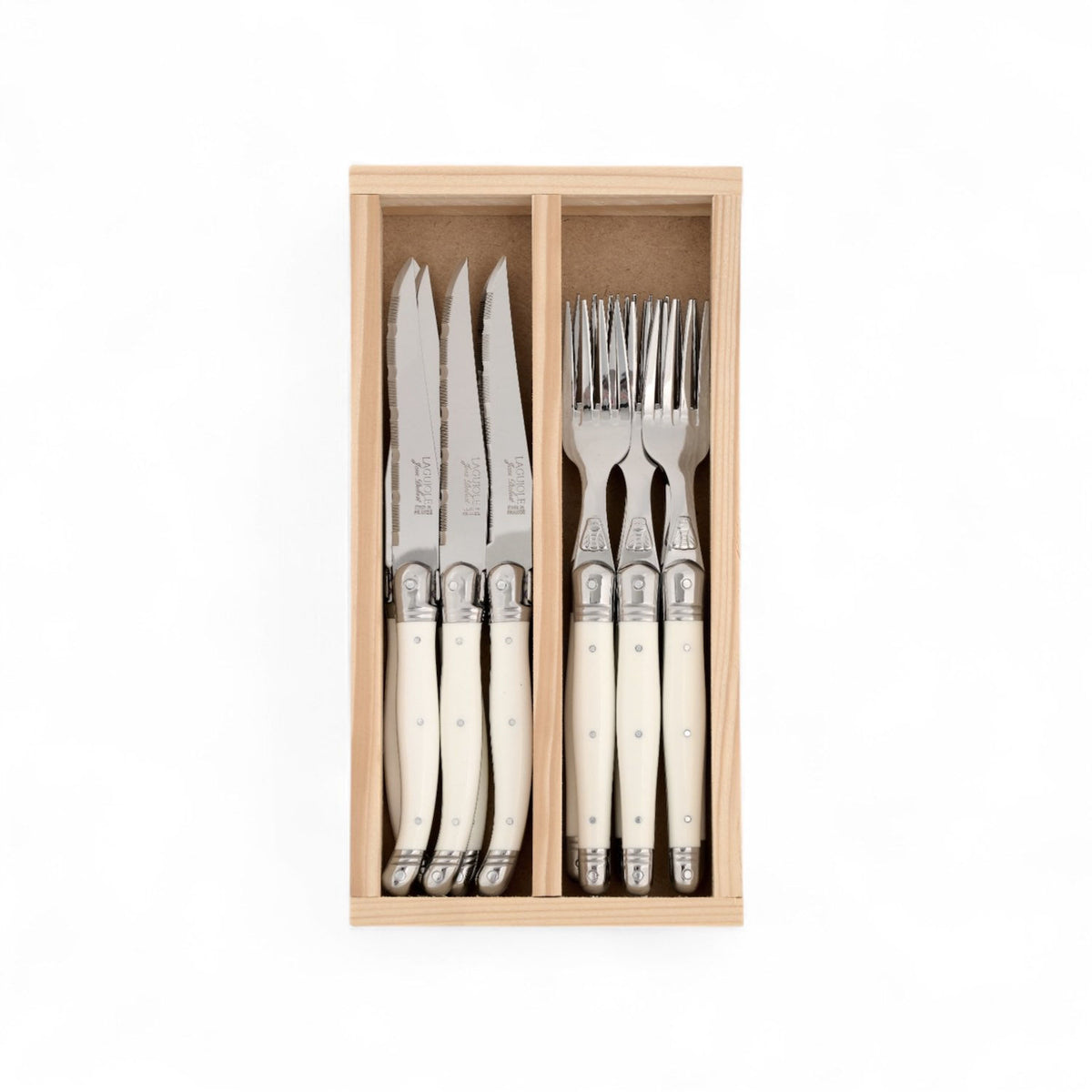White Forks and Knives Cutlery Set