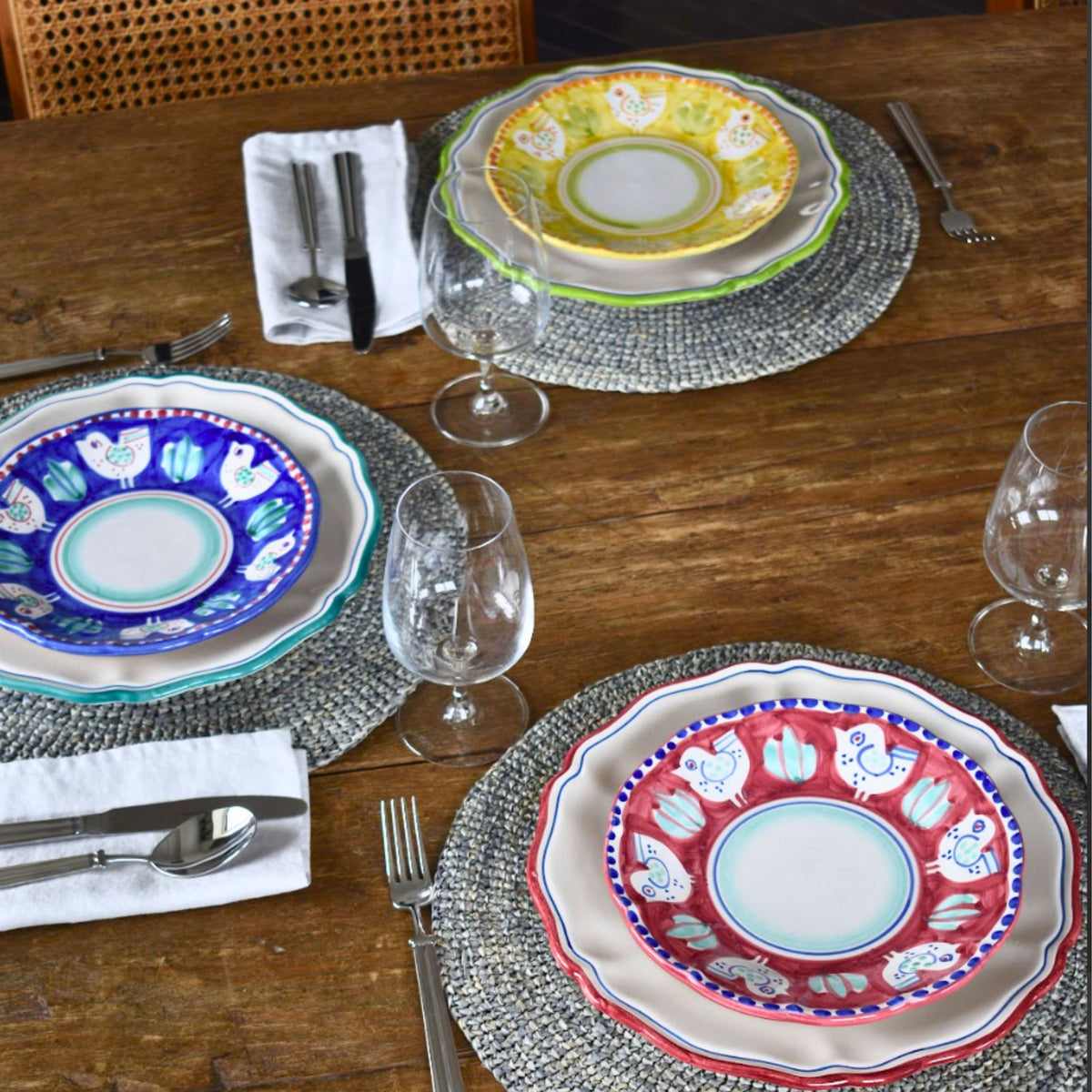 צלחת ארוחת ערב פרימוורה 2 פסים 28 ס״מ