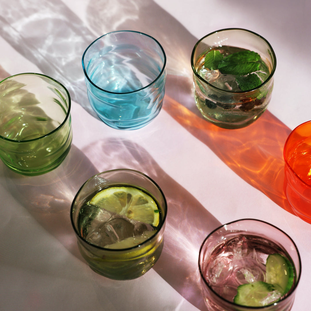 Colorful Glasses, set of 6