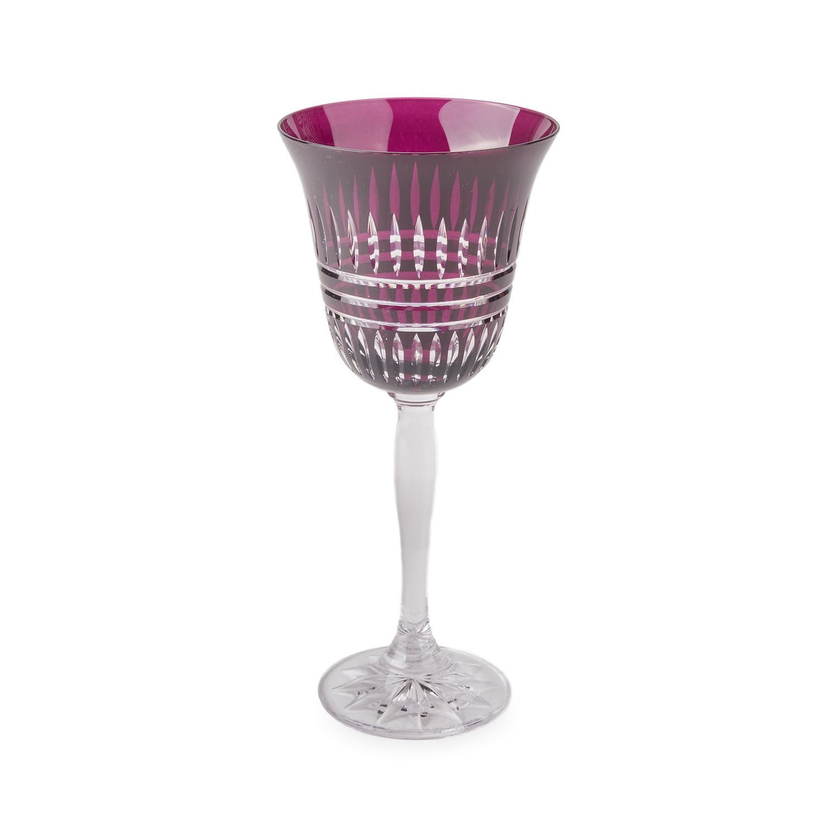 Lines Colored Wine Glasses, Set of 6