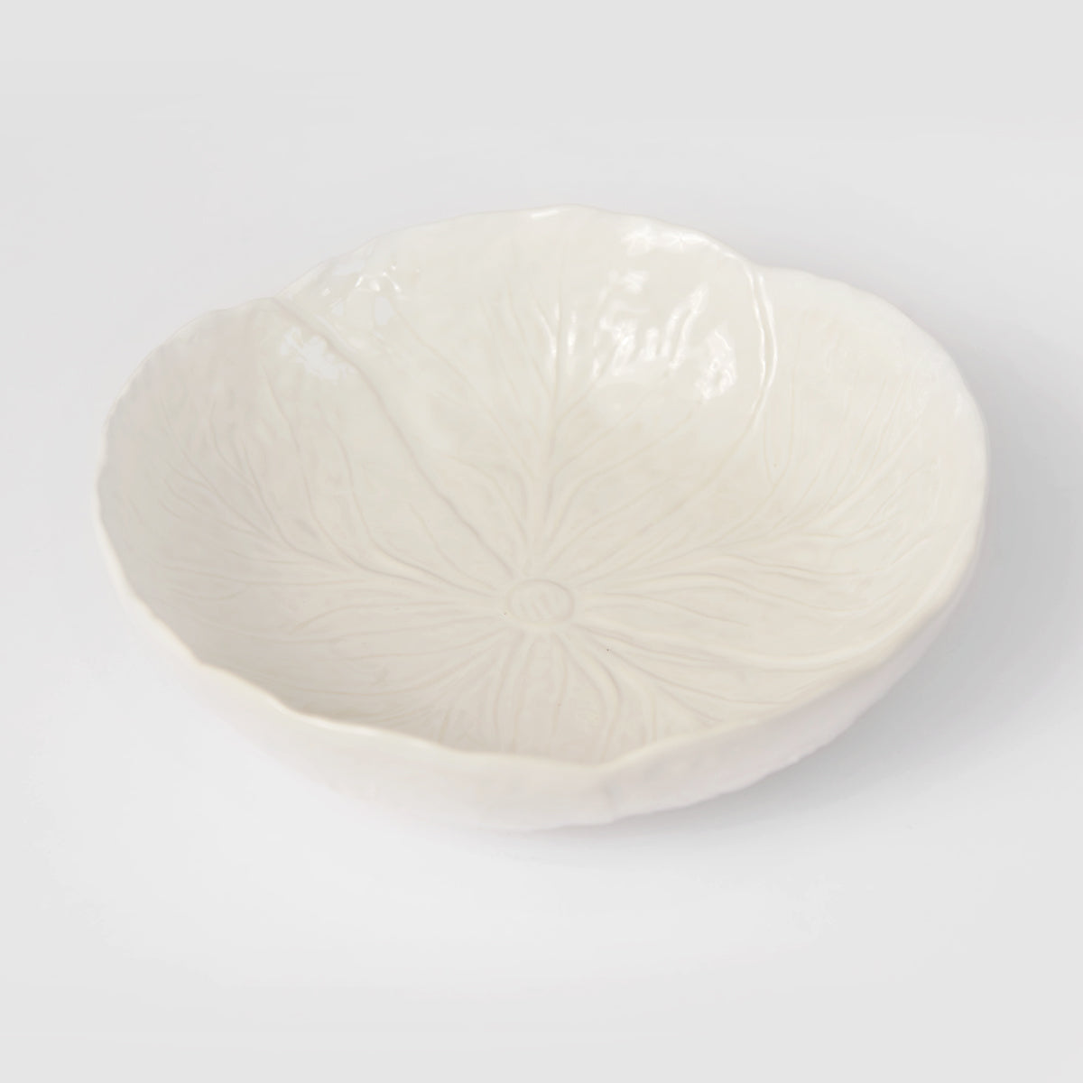 Verde Cabbage Serving Bowl 29cm White