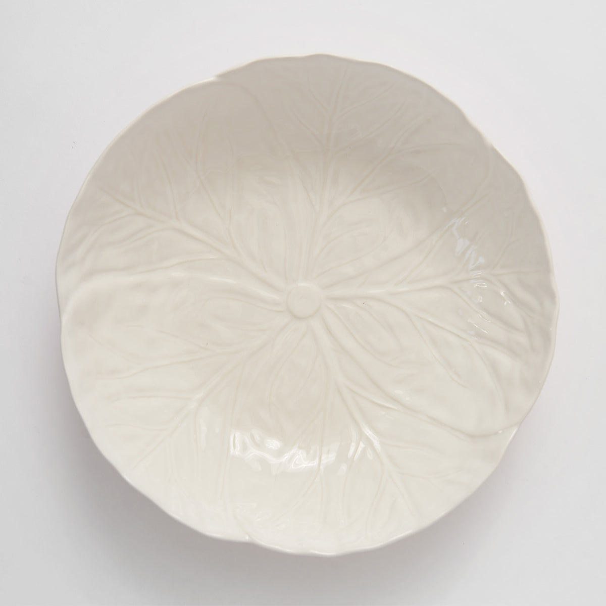 Verde Cabbage Serving Bowl 29cm White