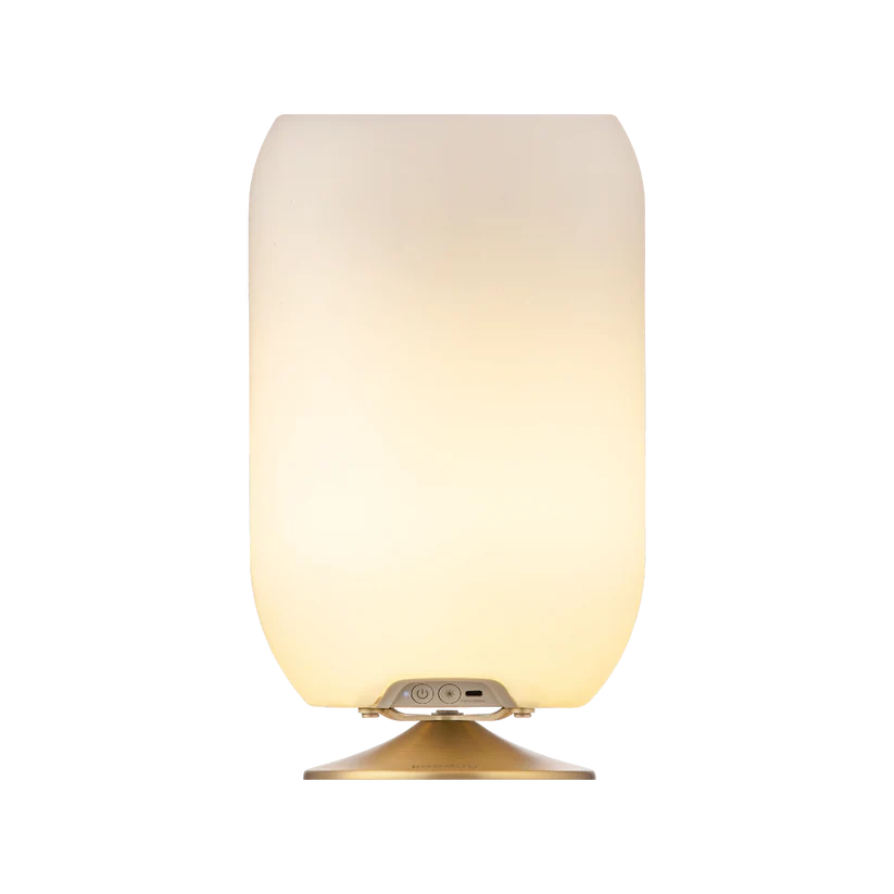 Kooduu Atmos Table Lamp, Bottle Holder and Bluetooth Speaker-Chrome
