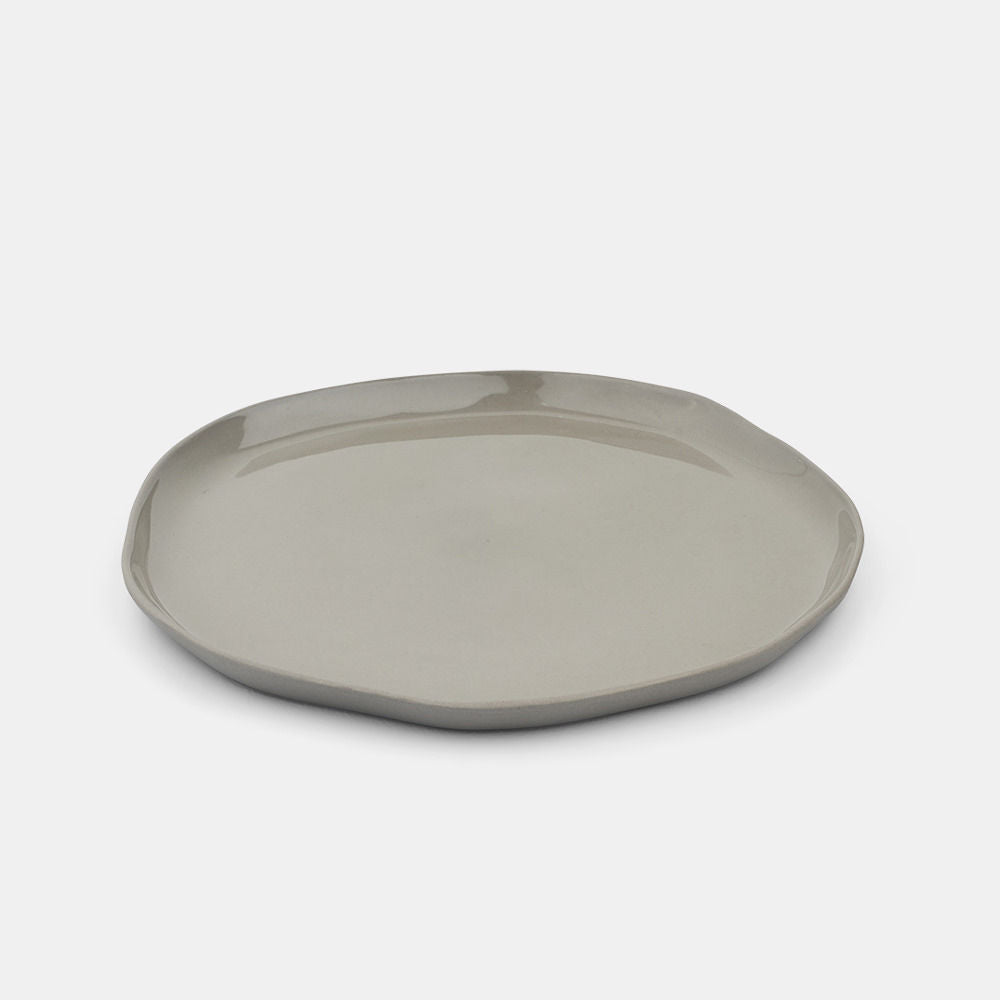 Organic Stoneware Charcoal First Course/Dessert Plate