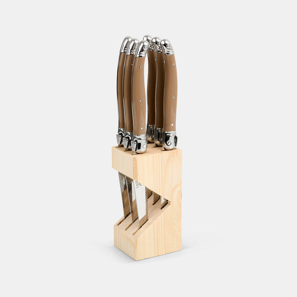 Boxed Set For 6 White Steak Knives