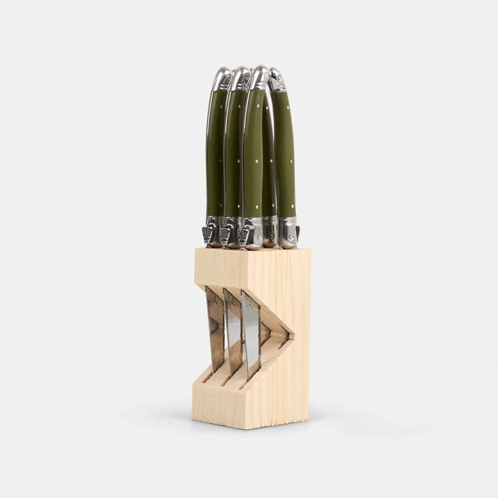 Boxed Set For 6 White Steak Knives