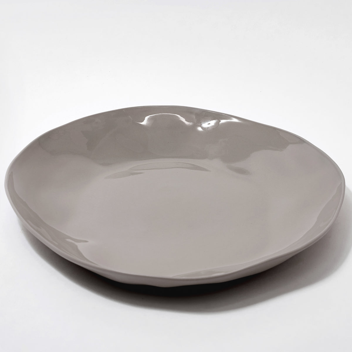 Organic Stoneware Off White Round Platter