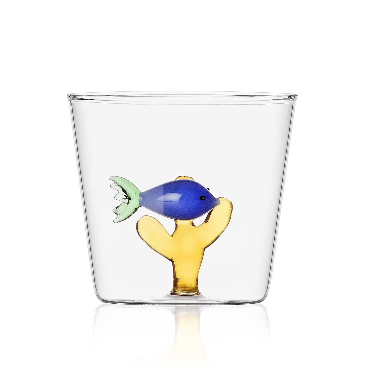 Drinking glass Pink Fish