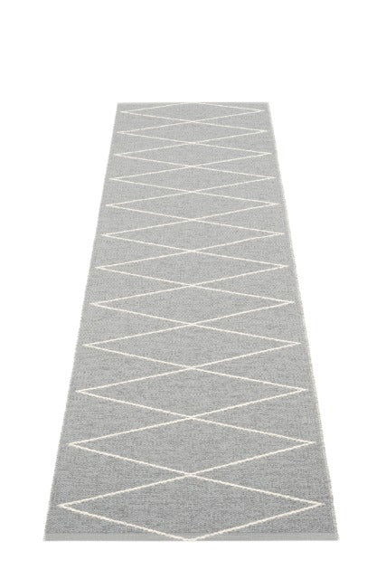 Grey Diagonal Loom Rug 70x240cm