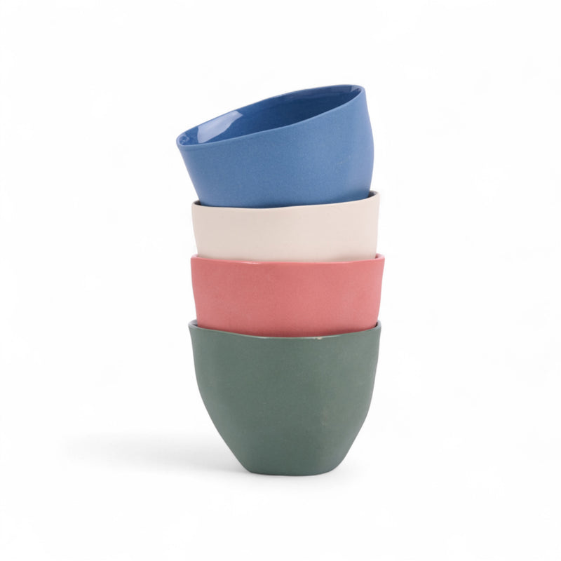 קנקנן תה חרסינה אורגנית של 4 - צבעוני