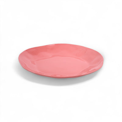 Organic Stoneware Pink Round Platter - 35 cm
