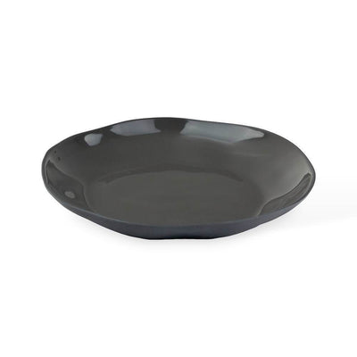 Organic Stoneware Charcoal Dessert Plate