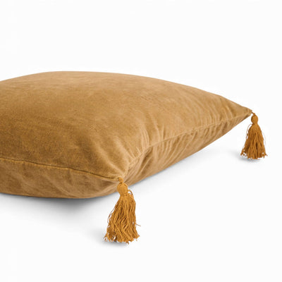 Ocher Velvet Cushion - 45X45 cm