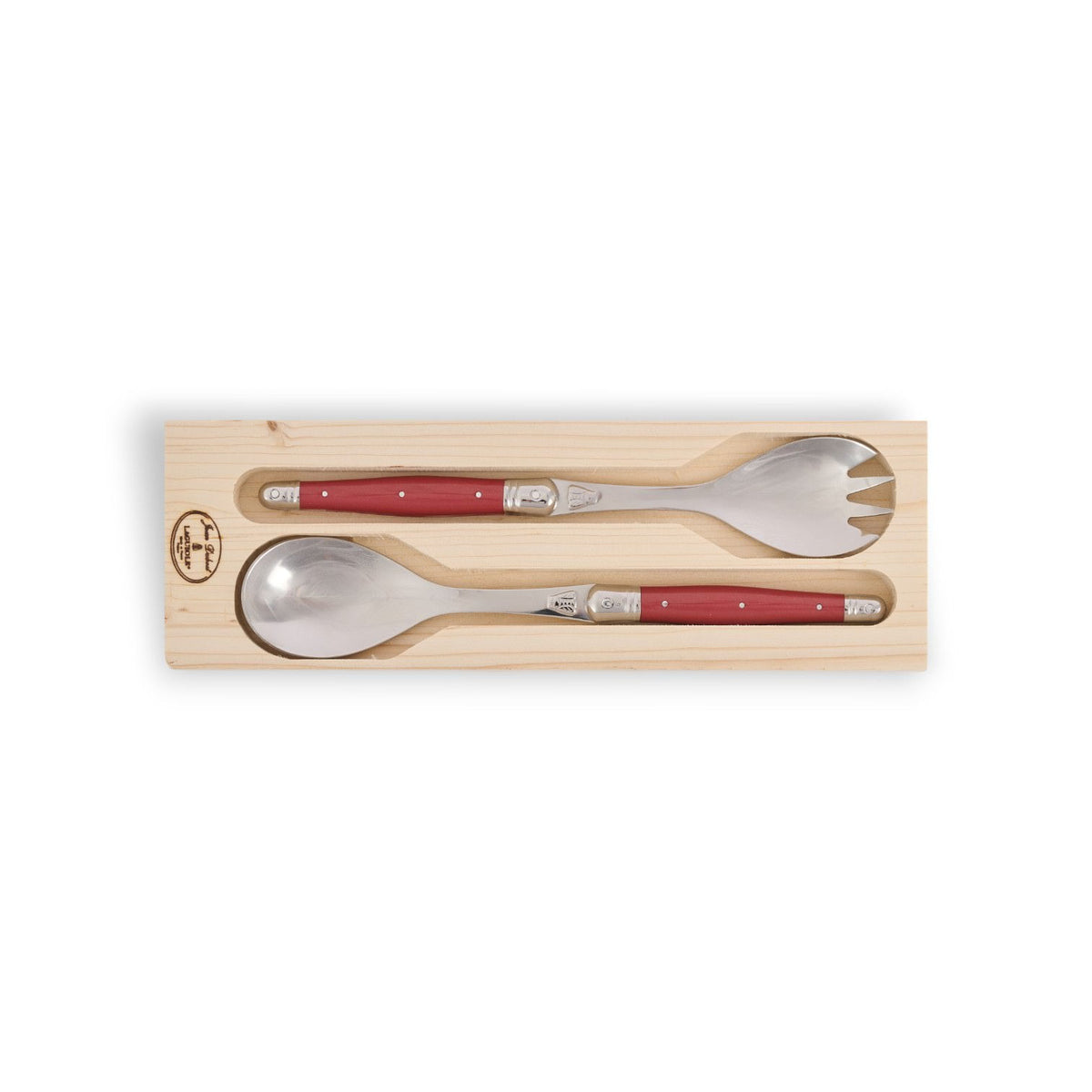 Boxed Salad Servers - Red