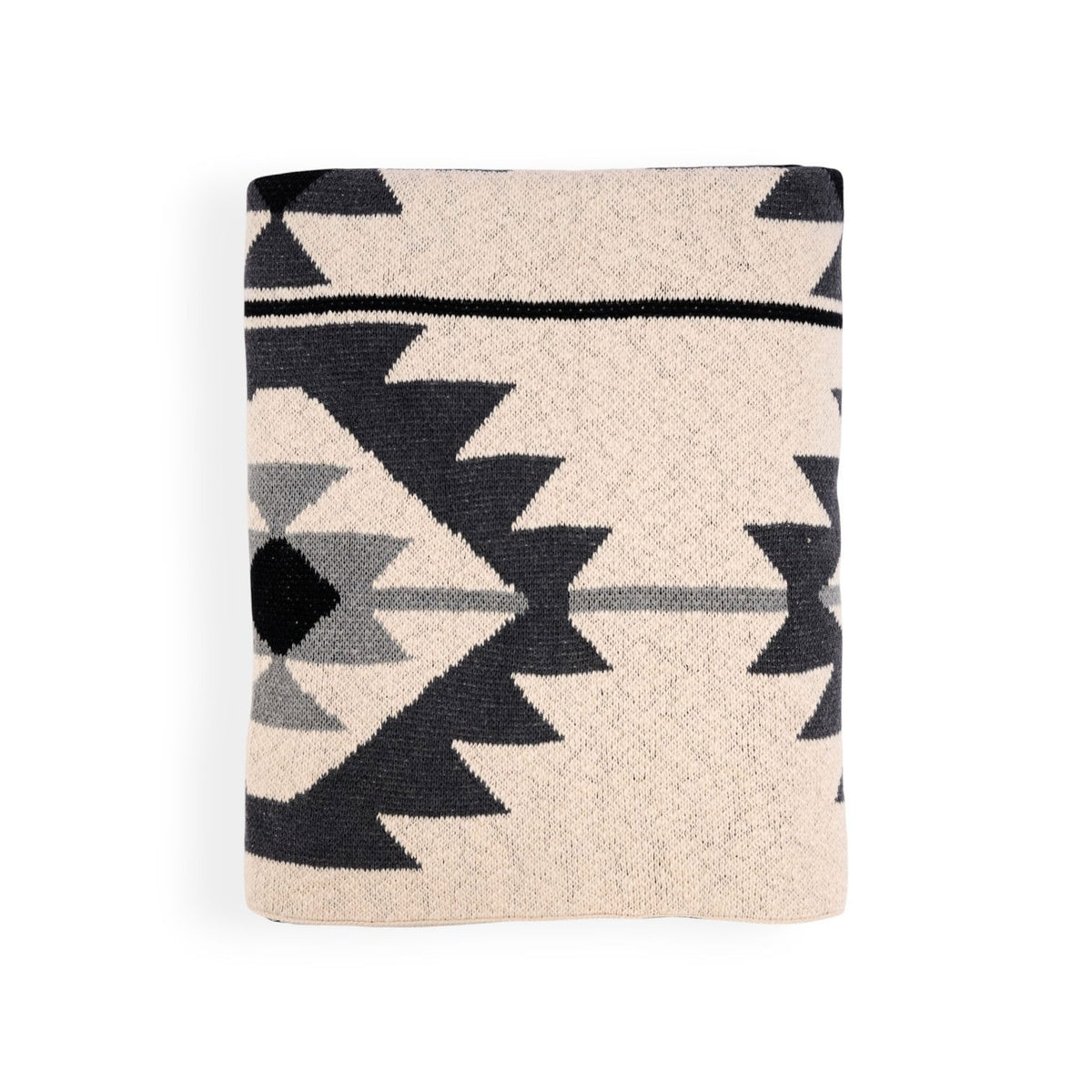 Knitted Cotton Throw - Aztek