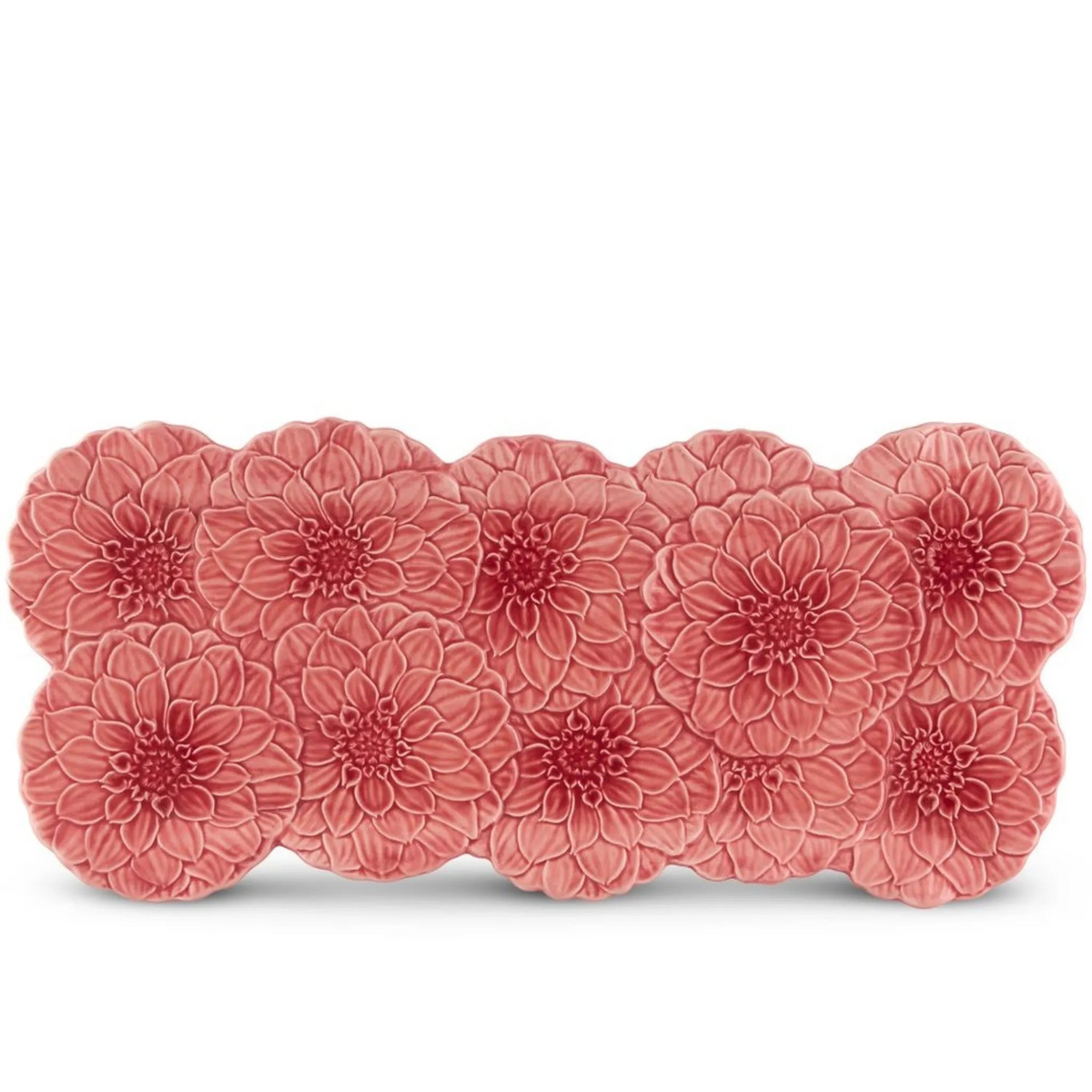 Verde Rectangular Flower Plate Pink