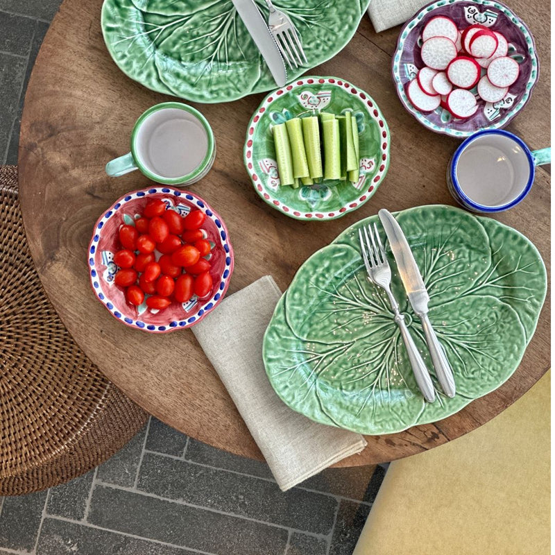 צלחת קינוח צבעונית קמפניה