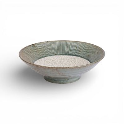 קערת בנזאי עם פס אוקר 25 ס"מ