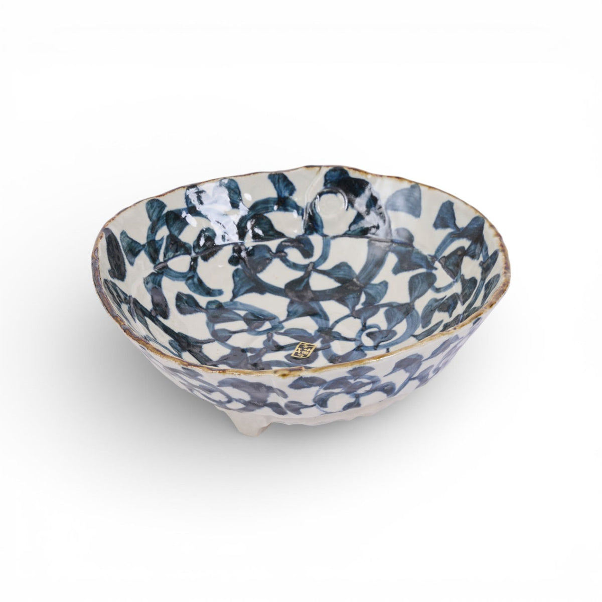Banzai Floral Blue Bowl 26 cm