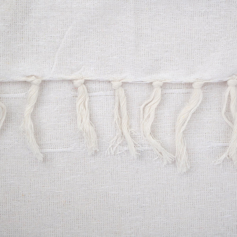 Tablecloth White Lines/Fringes