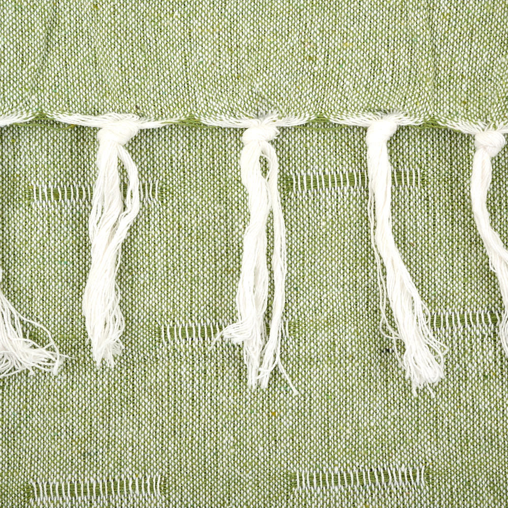 Tablecloth Green Lines/Fringes