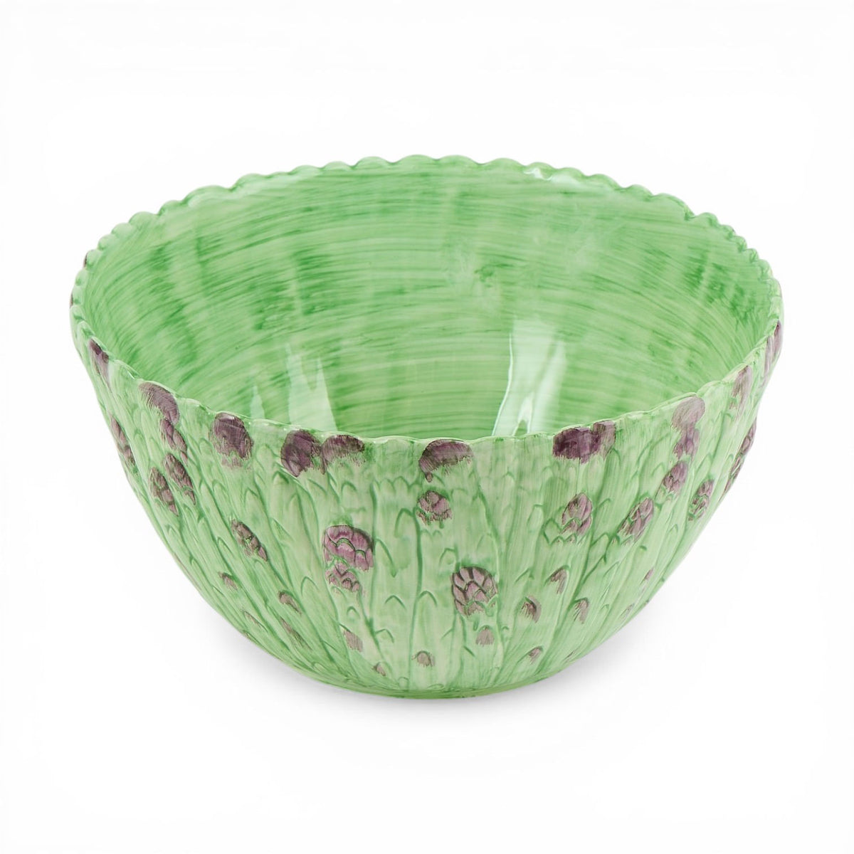 Round Large Bowl Asparagus 28x15 cm