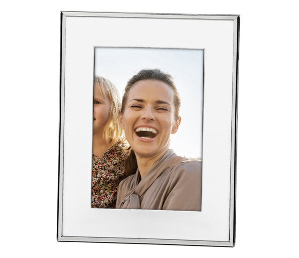 Silver-Plated Picture Frame with Passe-Partout