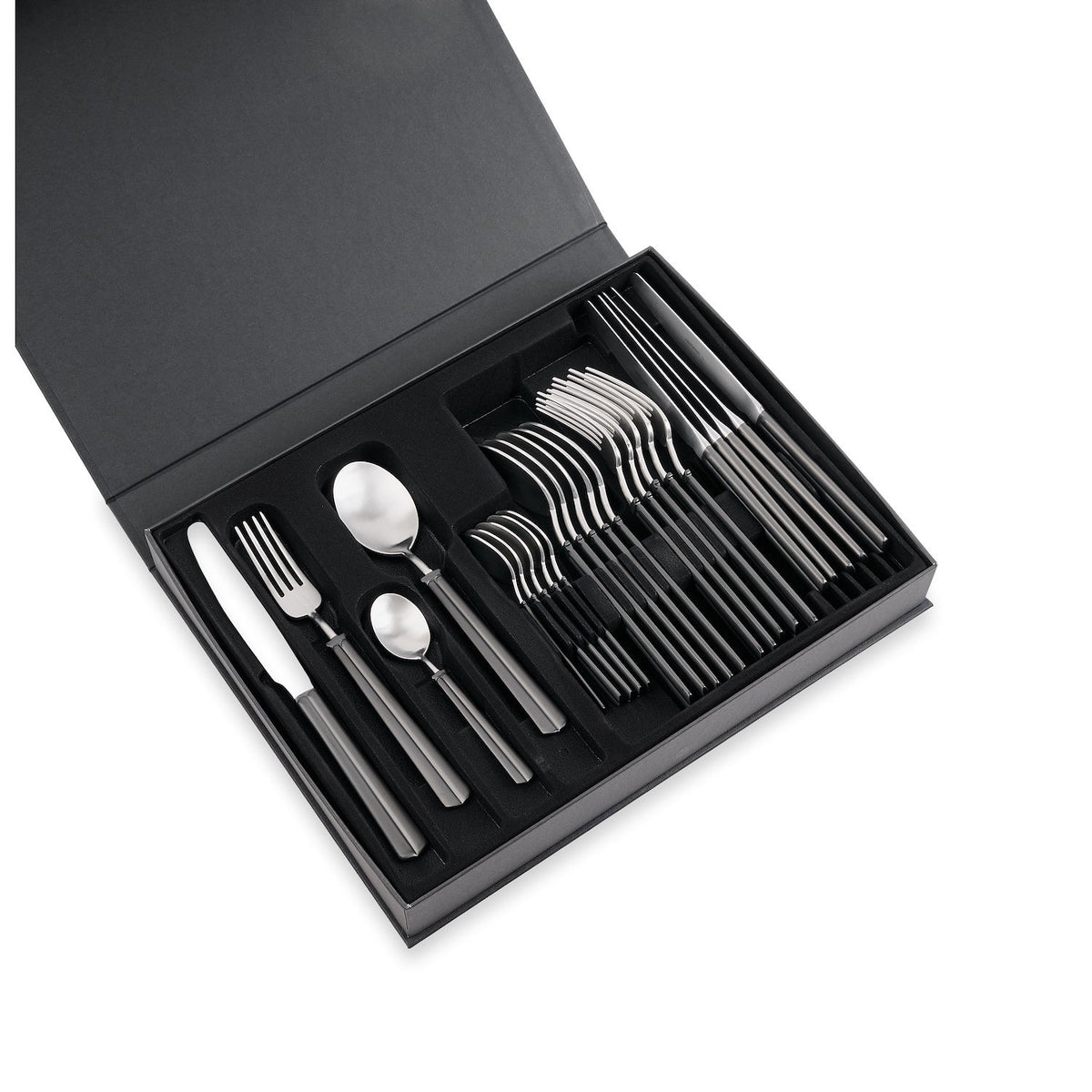Cutlery Brooklyn Stainless Steel with Black Handle 24pcs