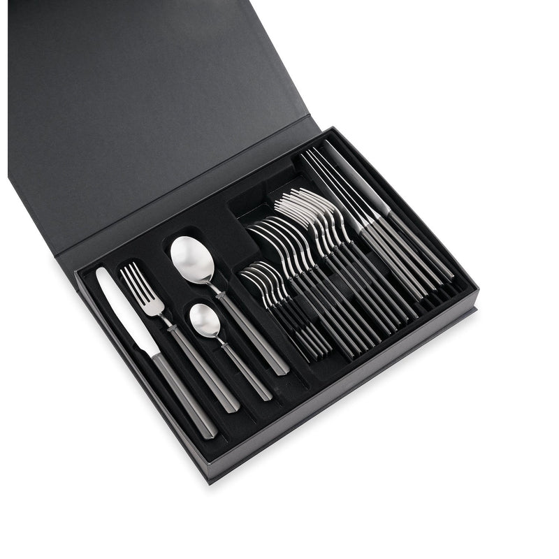 Cutlery Brooklyn Stainless Steel with Black Handle 24pcs