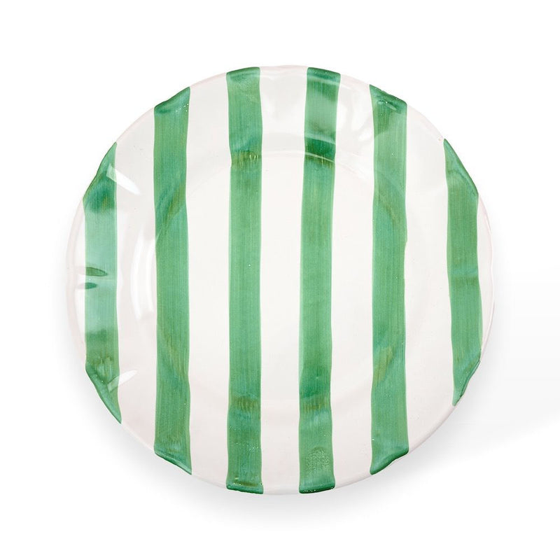 צלחת מנה ראשונה כחולה מפוספסת קמפניה