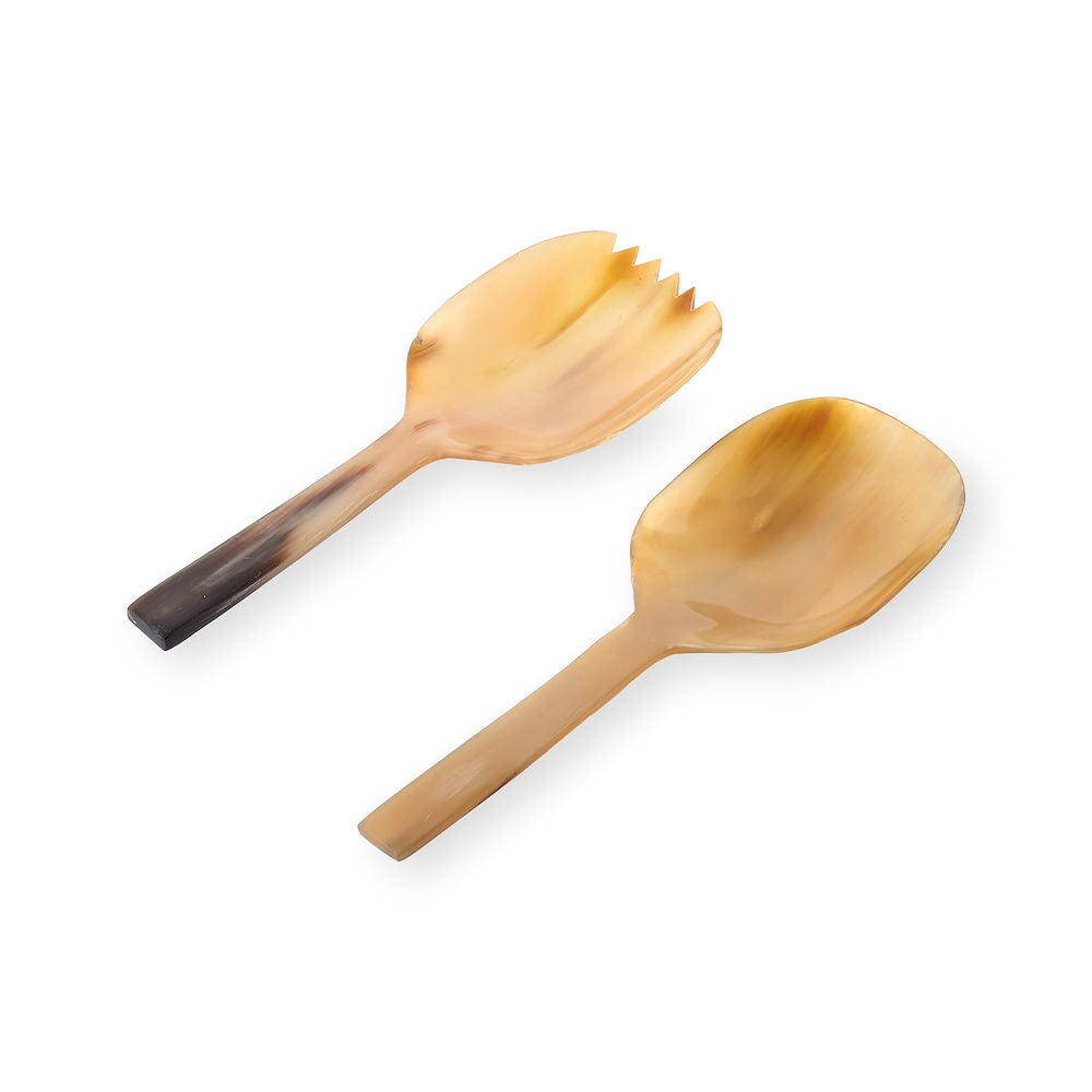 Horn Salad Servers Square