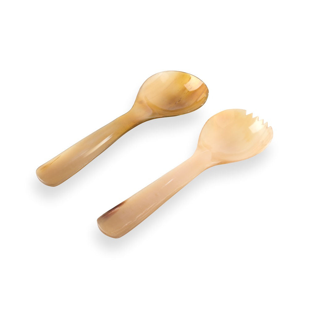 Horn Salad Servers Square