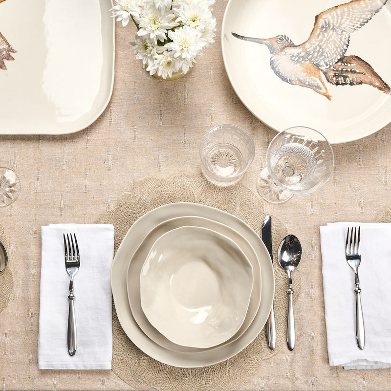 כלי אוכל מחרס אורגניים, סידור מקומות