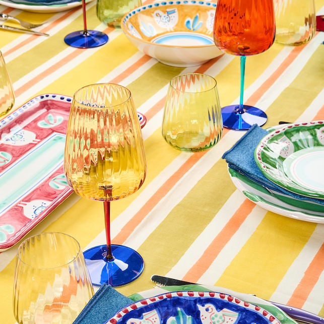 Colored Wine Glasses, Set of 4