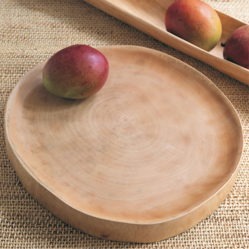 Flat Mango Wood Serving Plate