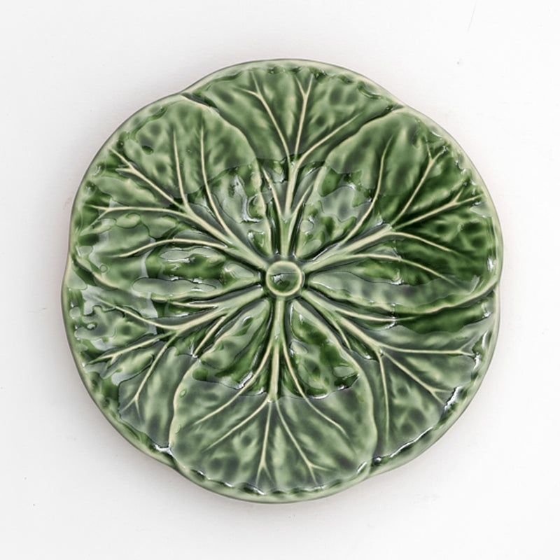 צלחת קינוח כרוב ורדה לבנה