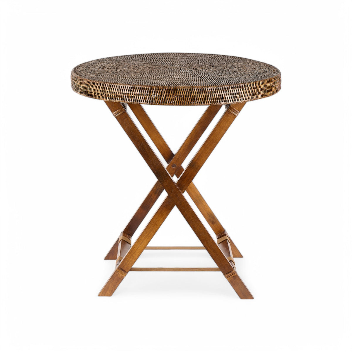 Rattan Foldable Round Side Table
