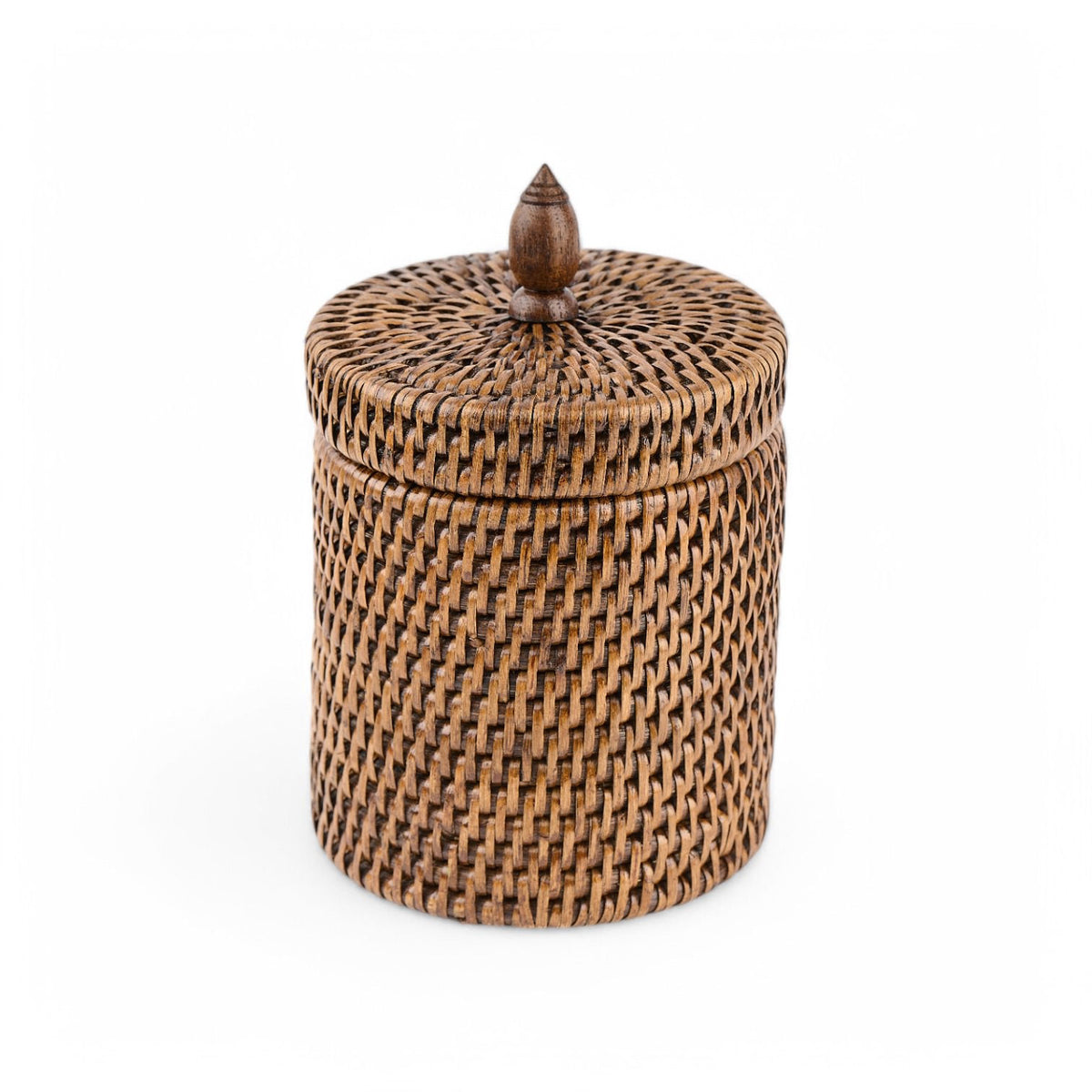 Rattan Candle with a lid