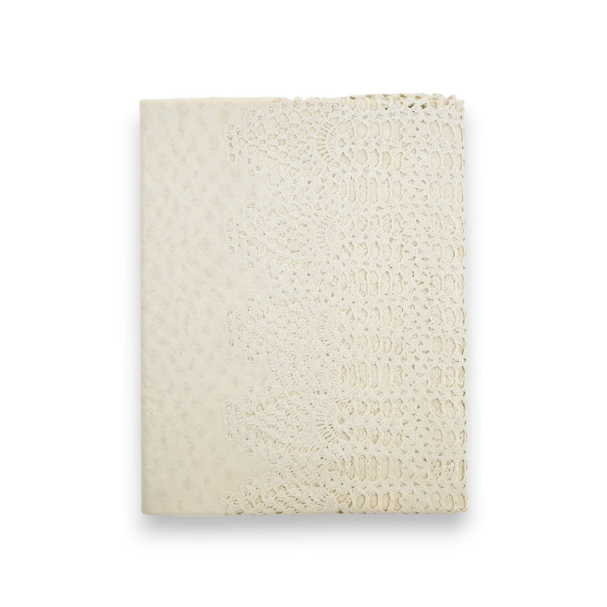 Waterproof Vinyl Crocher Tablecloth -Off White