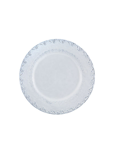Verde Flower White Plate