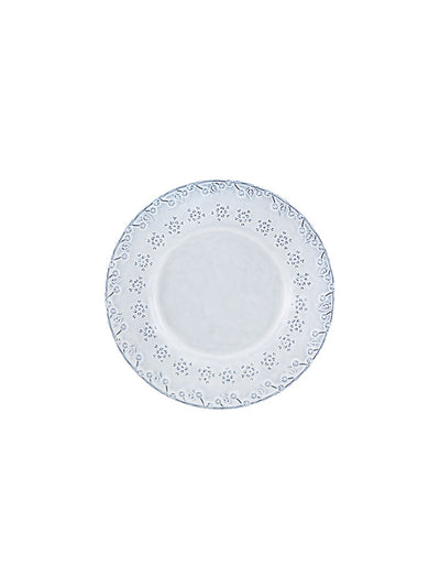 Verde Flower White Plate